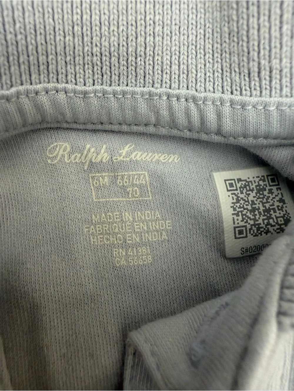 Ralph Lauren Light Blue Polo Footie with Embroidered Pony Logos & beanie